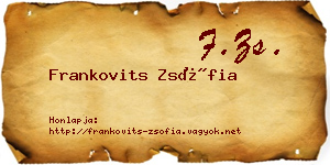 Frankovits Zsófia névjegykártya